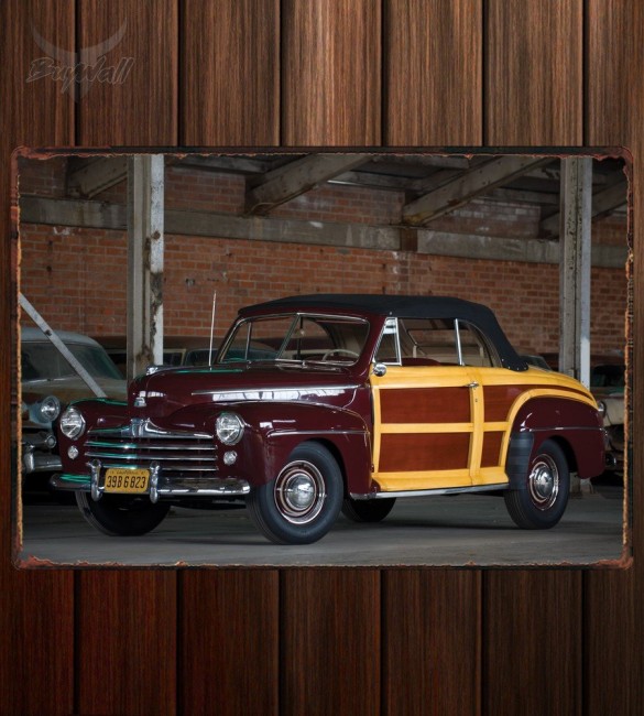 Металлическая табличка Ford Super Deluxe Sportsman Convertible 309 Металлическая табличка Ford Super Deluxe Sportsman Convertible 309